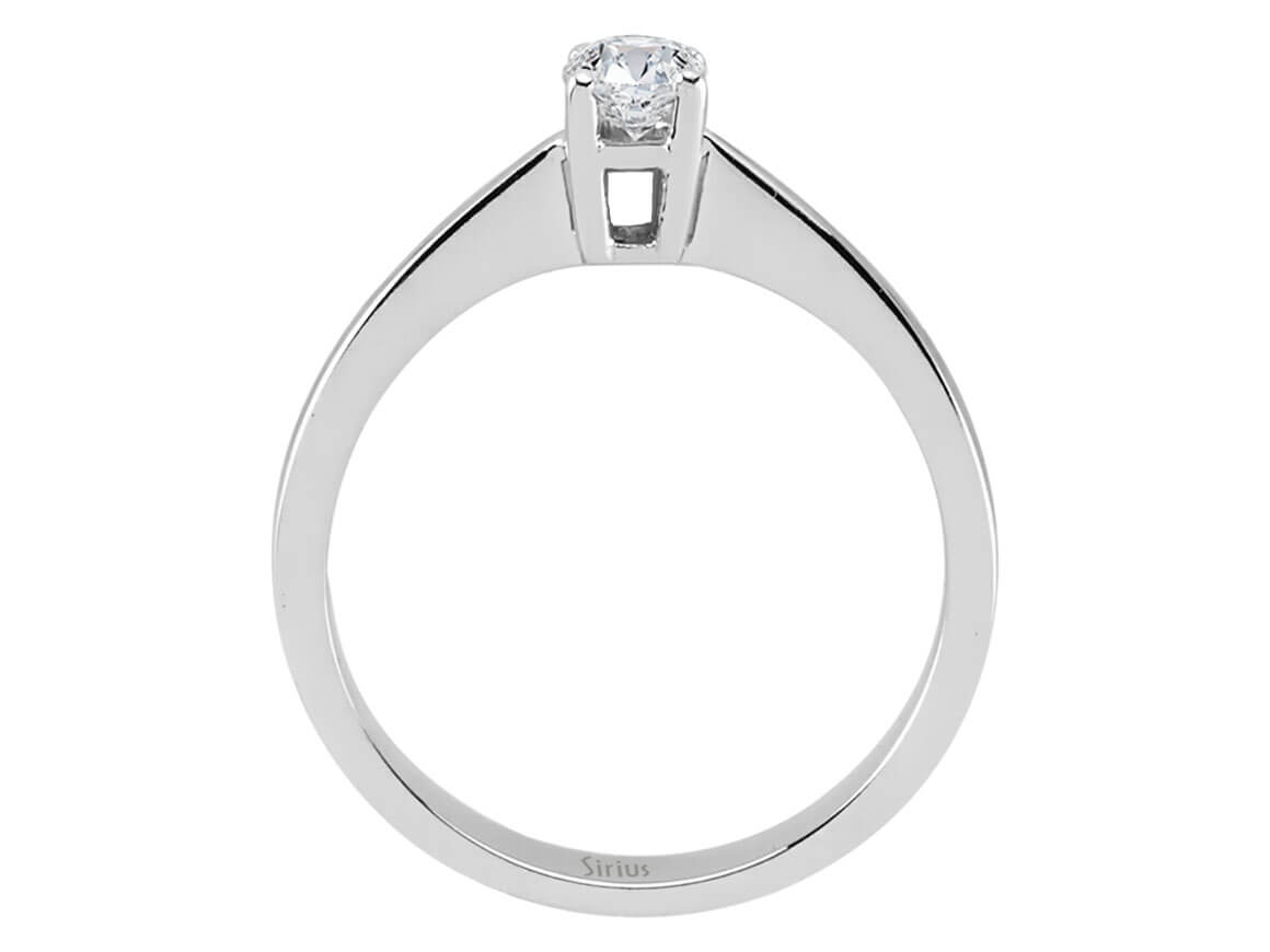 0,28 Karat Diamant Solitär Ring in 18 K - handgefertigter Diamantschmuck aus Feingold | Sirius Diamant