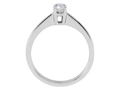 0.28 carat diamond solitaire ring in 18 K