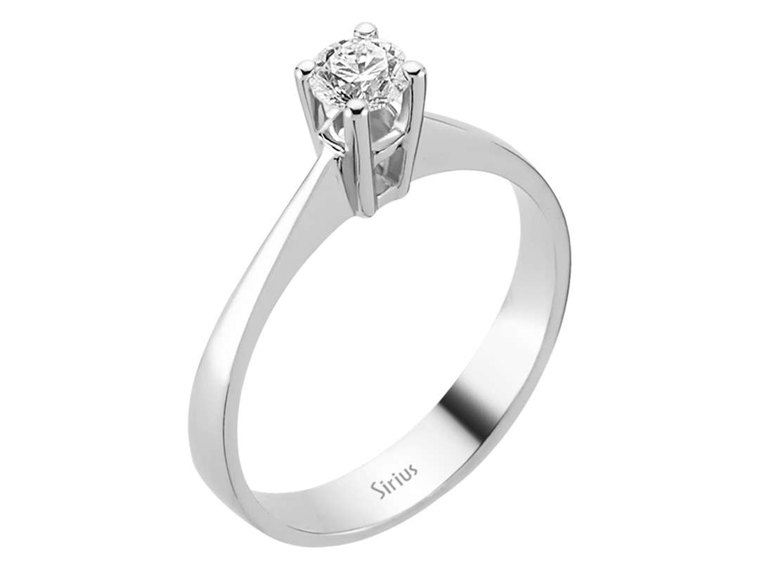 0,30 Karat Diamant Solitär Ring - handgefertigter Diamantschmuck aus Feingold | Sirius Diamant