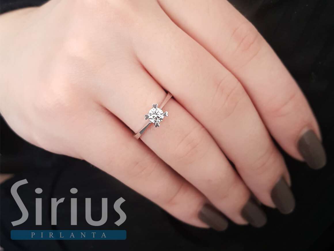 Bague solitaire en diamant de 0,36 carat