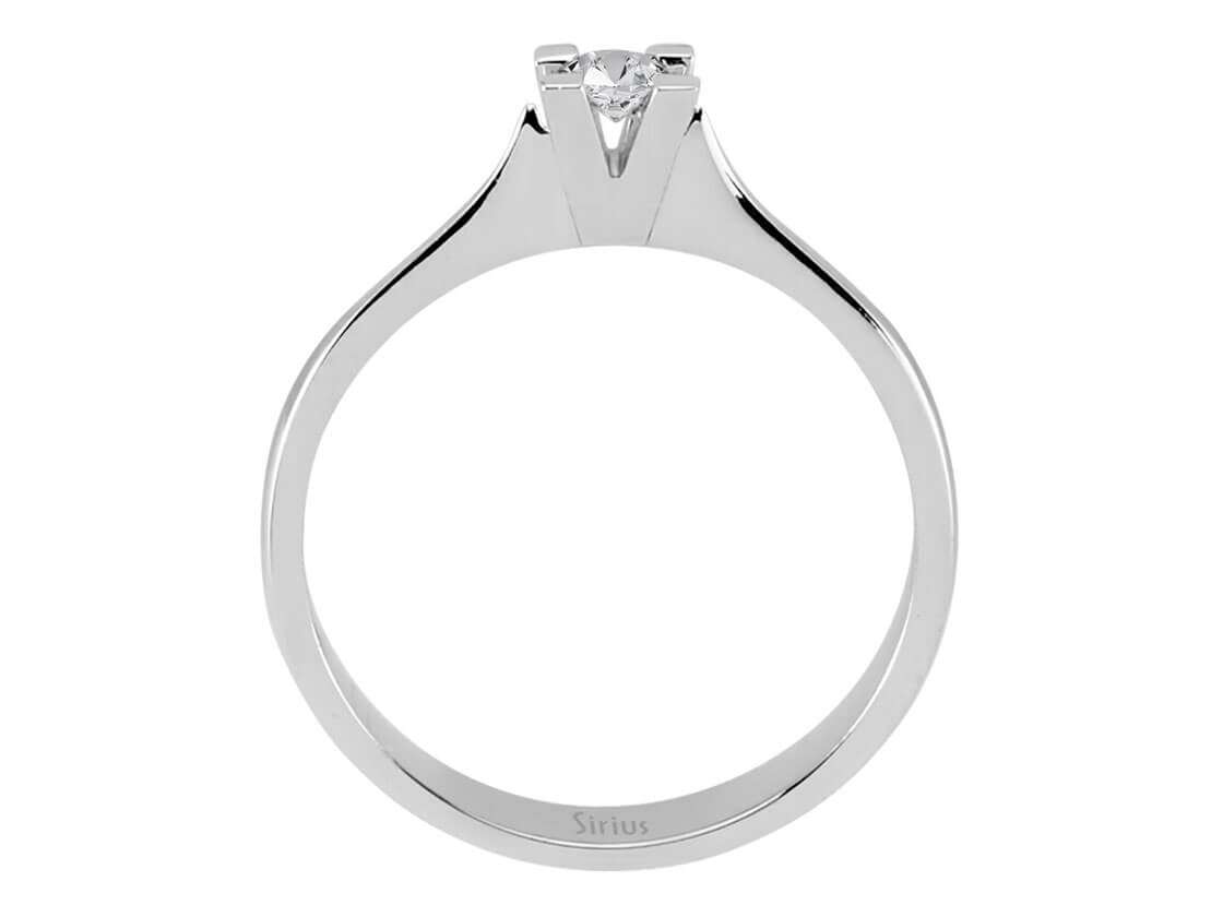 0,11 Karat Diamant Solitär Ring in 18 K - handgefertigter Diamantschmuck aus Feingold | Sirius Diamant