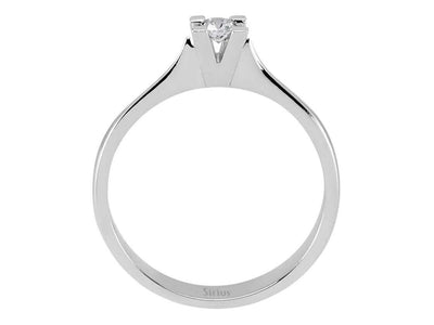 Bague solitaire en diamant de 0,11 carat en or 18 carats