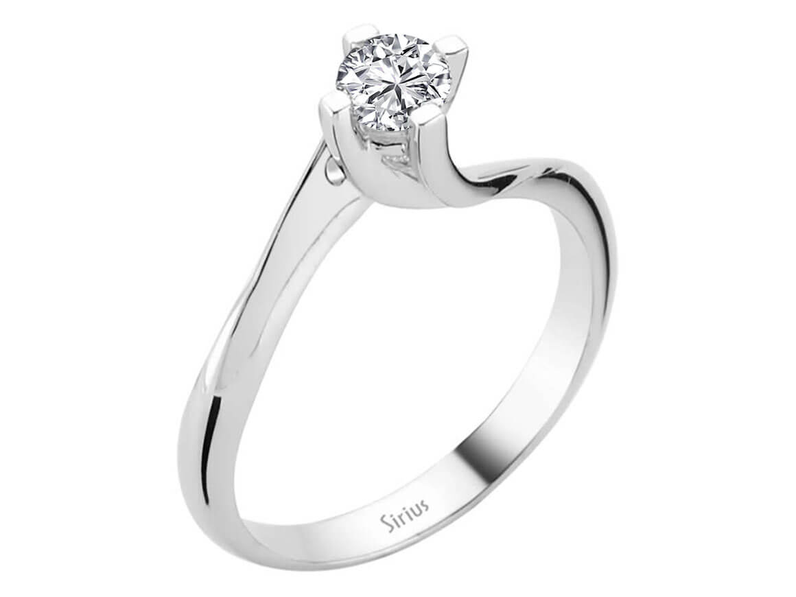 0,35 Karat Diamant Solitär Ring - handgefertigter Diamantschmuck aus Feingold | Sirius Diamant