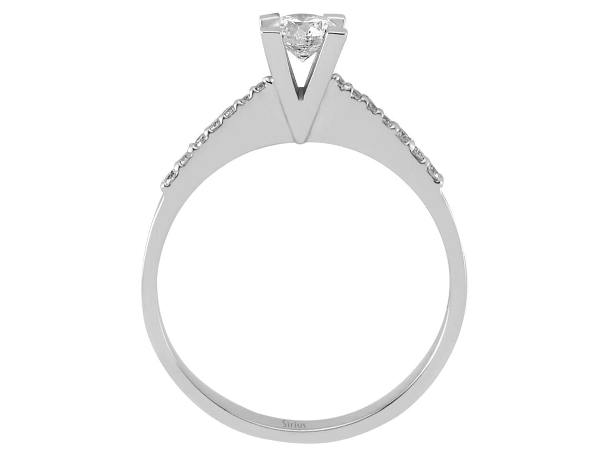 0,41 Gesamtkarat Diamant Solitär Ring - handgefertigter Diamantschmuck aus Feingold | Sirius Diamant