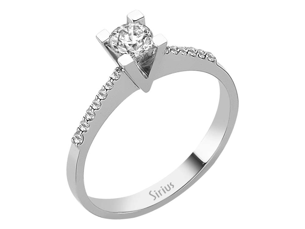 0,41 Gesamtkarat Diamant Solitär Ring - handgefertigter Diamantschmuck aus Feingold | Sirius Diamant