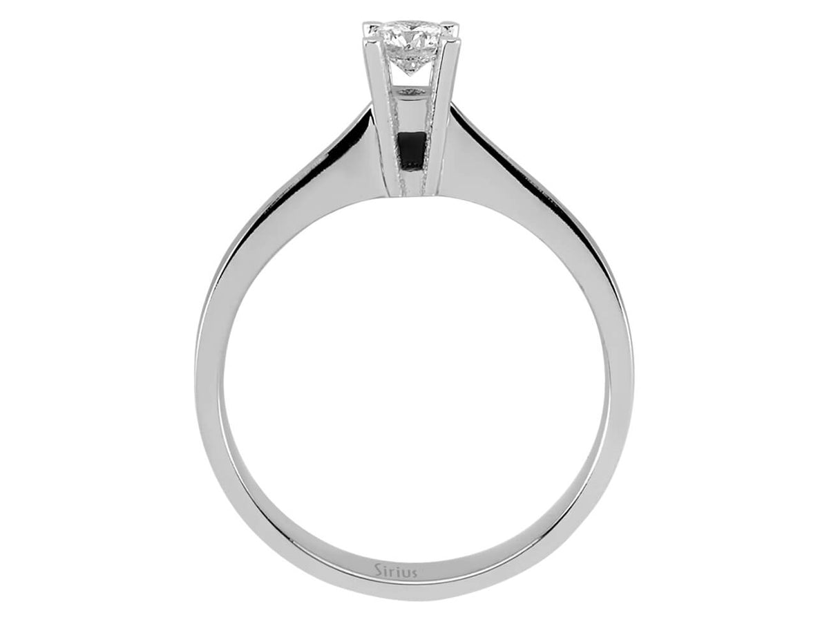 0,23 Karat Diamant Solitär Ring - handgefertigter Diamantschmuck aus Feingold | Sirius Diamant