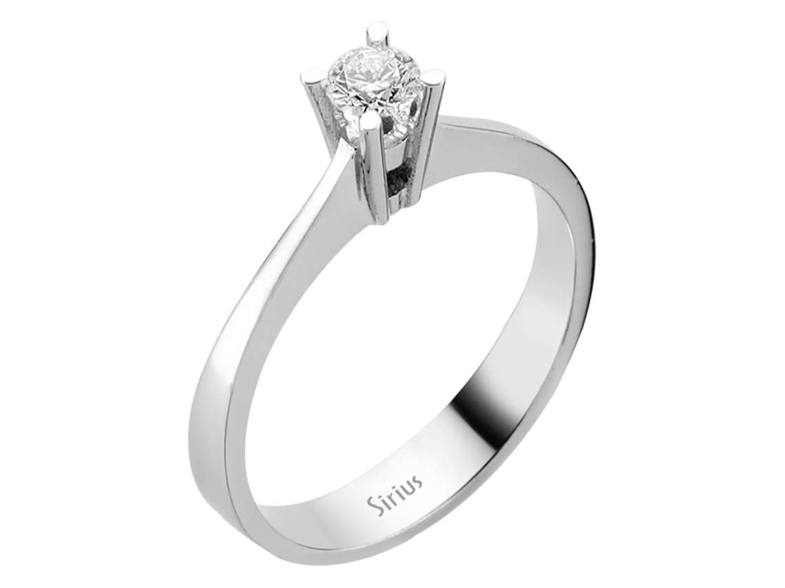 0,23 Karat Diamant Solitär Ring - handgefertigter Diamantschmuck aus Feingold | Sirius Diamant