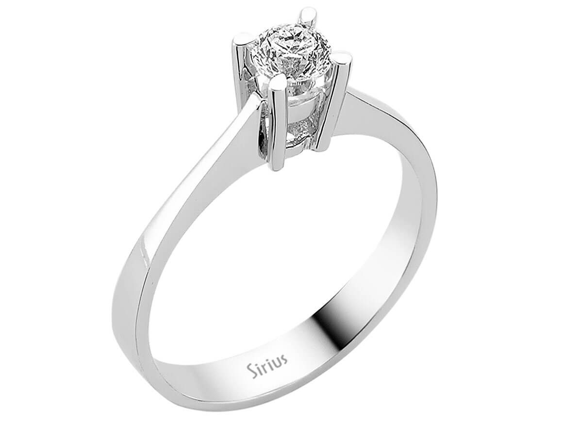 0,39 Karat Diamant Solitär Ring - handgefertigter Diamantschmuck aus Feingold | Sirius Diamant