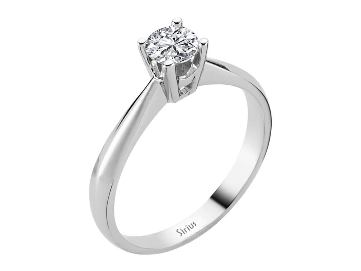 0,41 Karat Diamant Solitär Ring - handgefertigter Diamantschmuck aus Feingold | Sirius Diamant