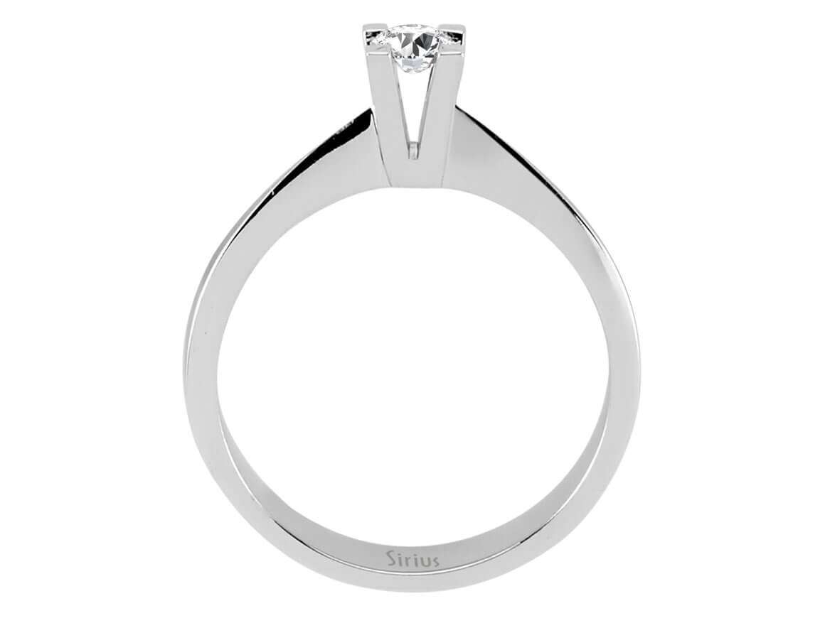 0.16 carat diamond solitaire ring in 18 K