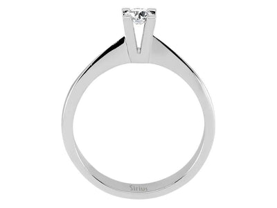 0.16 carat diamond solitaire ring in 18 K
