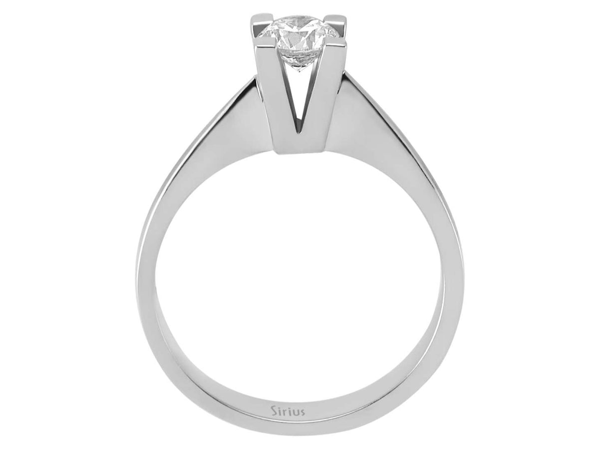 0,41 Karat Diamant Solitär Ring - handgefertigter Diamantschmuck aus Feingold | Sirius Diamant