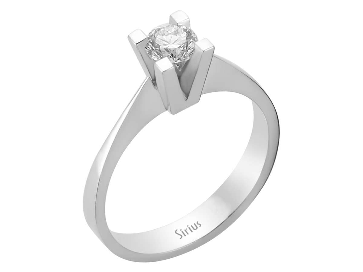 0,41 Karat Diamant Solitär Ring - handgefertigter Diamantschmuck aus Feingold | Sirius Diamant