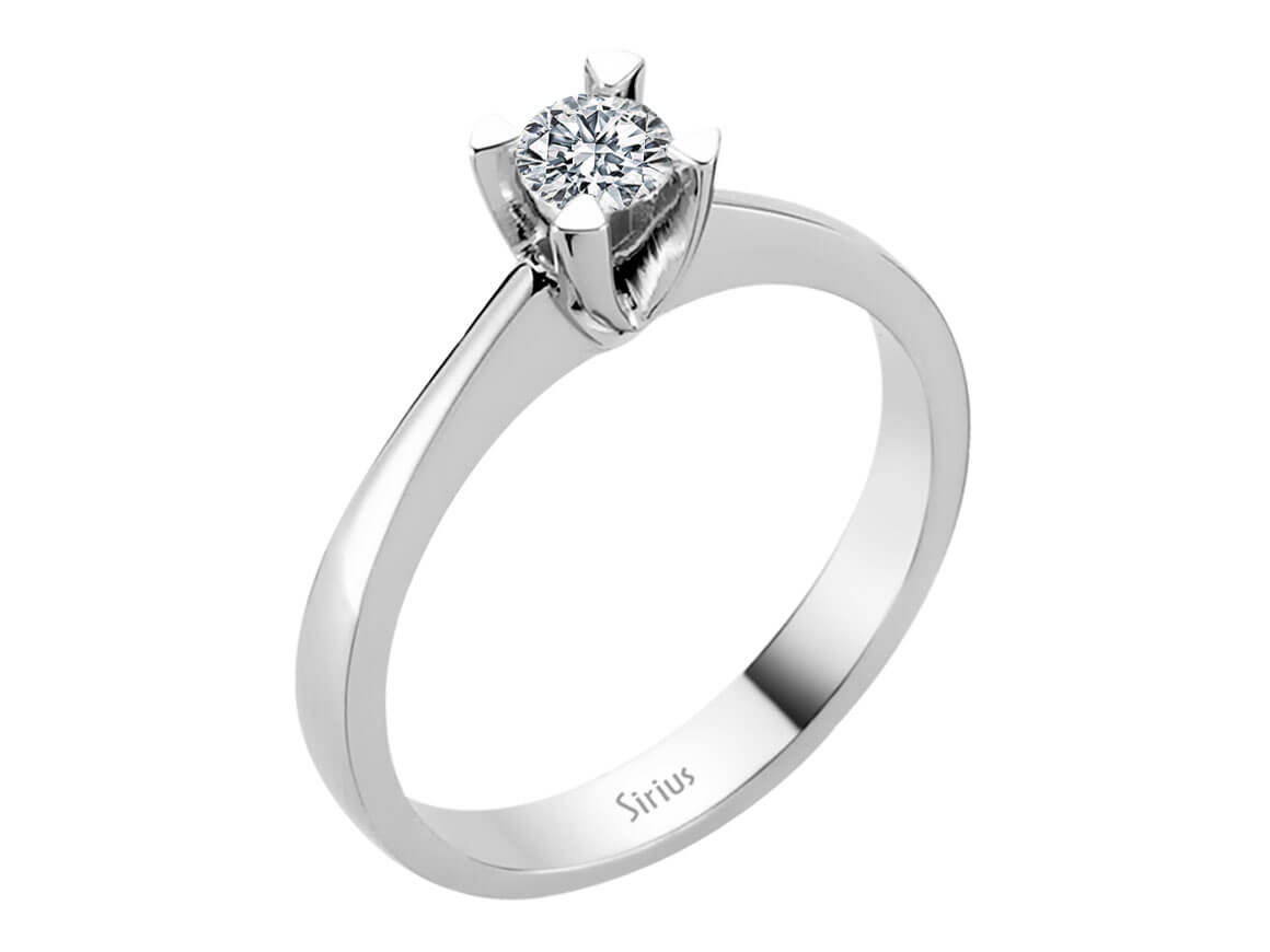 0,23 Karat Diamant Solitär Ring - handgefertigter Diamantschmuck aus Feingold | Sirius Diamant