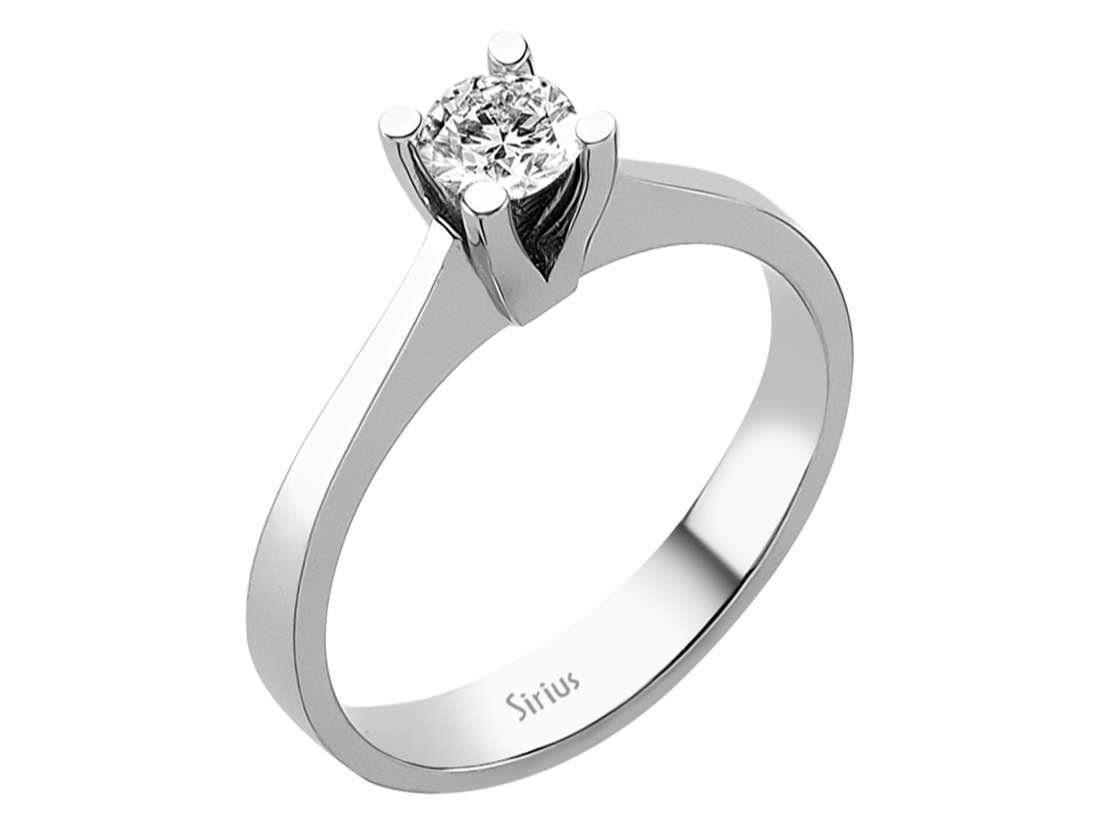 0,41 Karat Diamant Solitär Ring - handgefertigter Diamantschmuck aus Feingold | Sirius Diamant