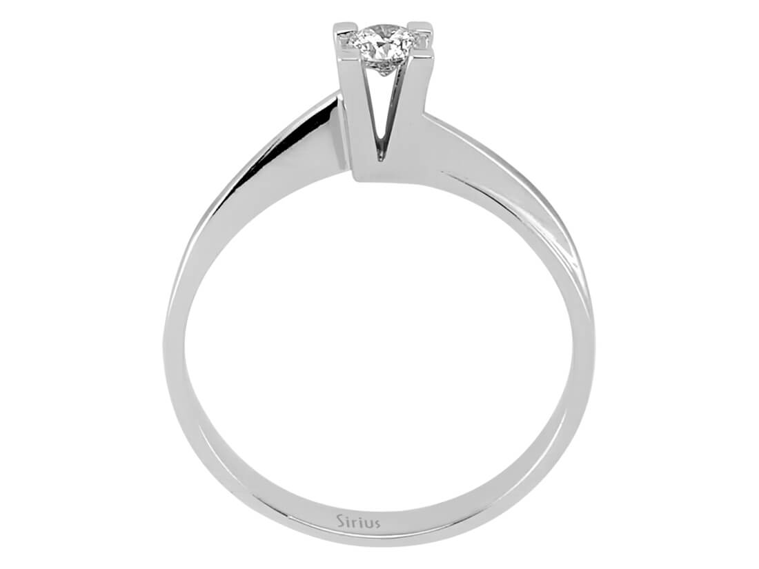 0,15 Karat Diamant Solitär Ring - handgefertigter Diamantschmuck aus Feingold | Sirius Diamant