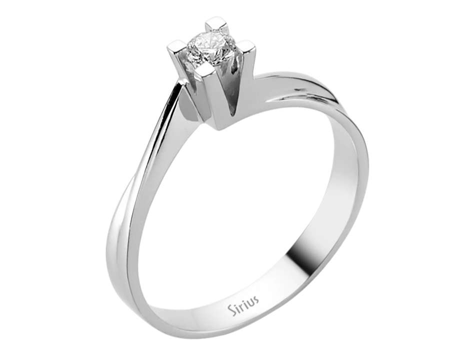 0,15 Karat Diamant Solitär Ring - handgefertigter Diamantschmuck aus Feingold | Sirius Diamant