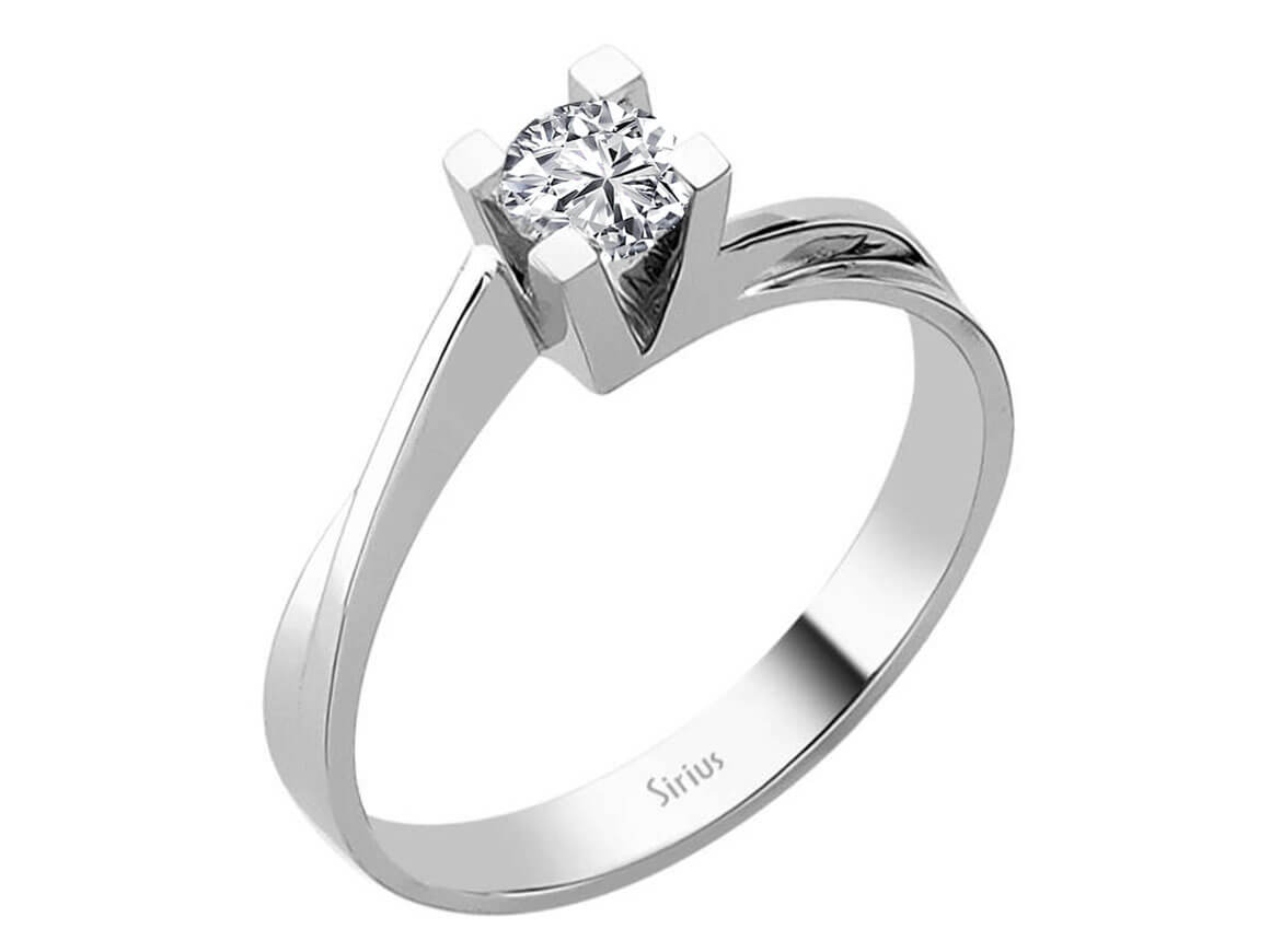 0,29 Karat Diamant Solitär Ring - handgefertigter Diamantschmuck aus Feingold | Sirius Diamant