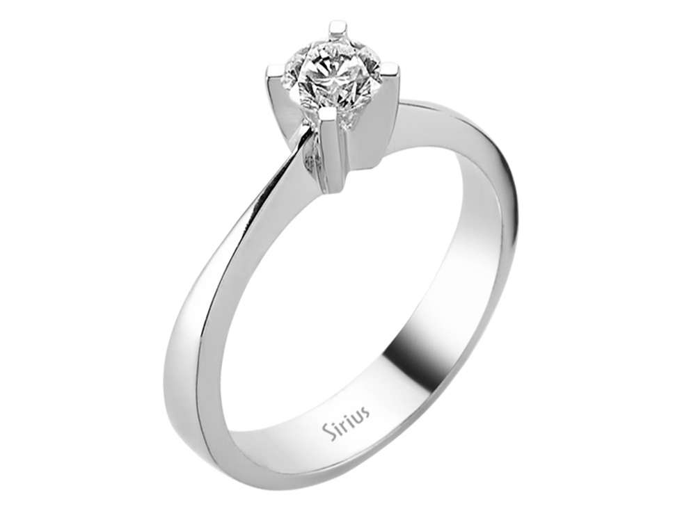 0,41 Karat Diamant Solitär Ring – handgefertigter Diamantschmuck aus Feingold | Sirius Diamant
