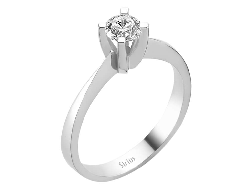 0,44 Karat Diamant Solitär Ring - handgefertigter Diamantschmuck aus Feingold | Sirius Diamant