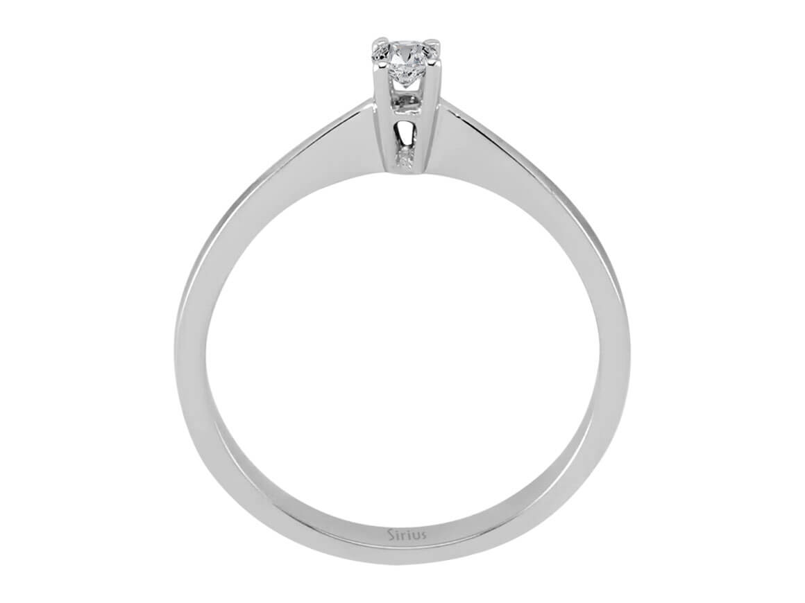0,11 Karat Diamant Solitär Ring - handgefertigter Diamantschmuck aus Feingold | Sirius Diamant