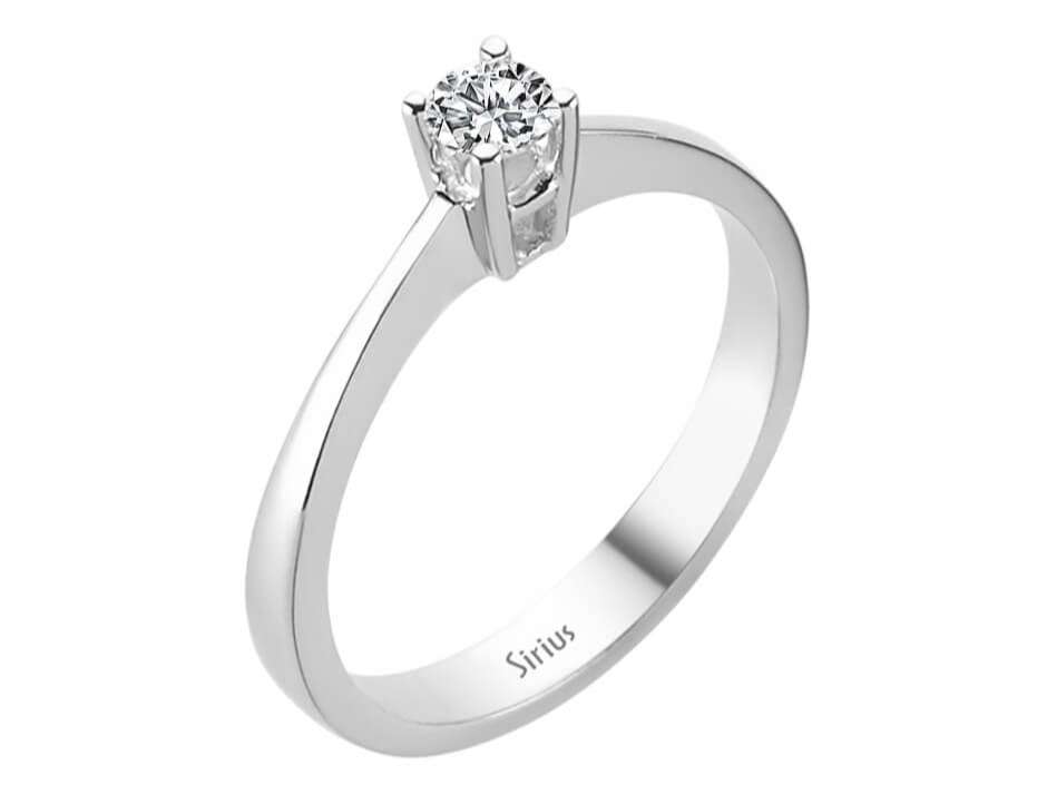 0,19 Karat Diamant Solitär Ring - handgefertigter Diamantschmuck aus Feingold | Sirius Diamant