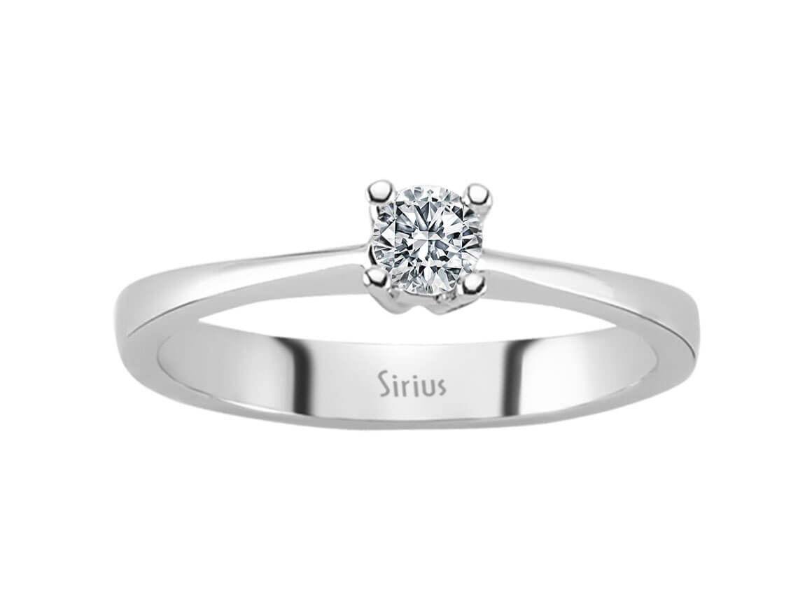 G Farbe 0,24 Karat Diamant-Solitär-Ring - handgefertigter Diamantschmuck aus Feingold | Sirius Diamant