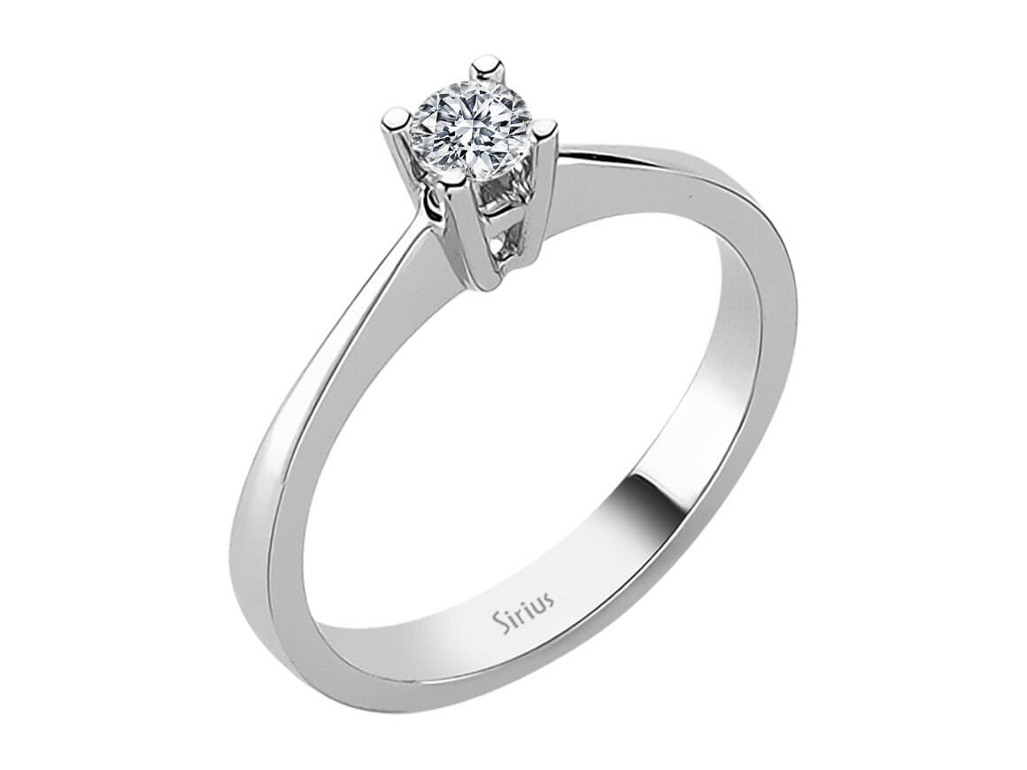 G Farbe 0,24 Karat Diamant-Solitär-Ring - handgefertigter Diamantschmuck aus Feingold | Sirius Diamant