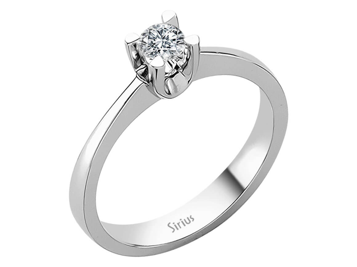 0,24 Karat Diamant-Solitär-Ring - handgefertigter Diamantschmuck aus Feingold | Sirius Diamant