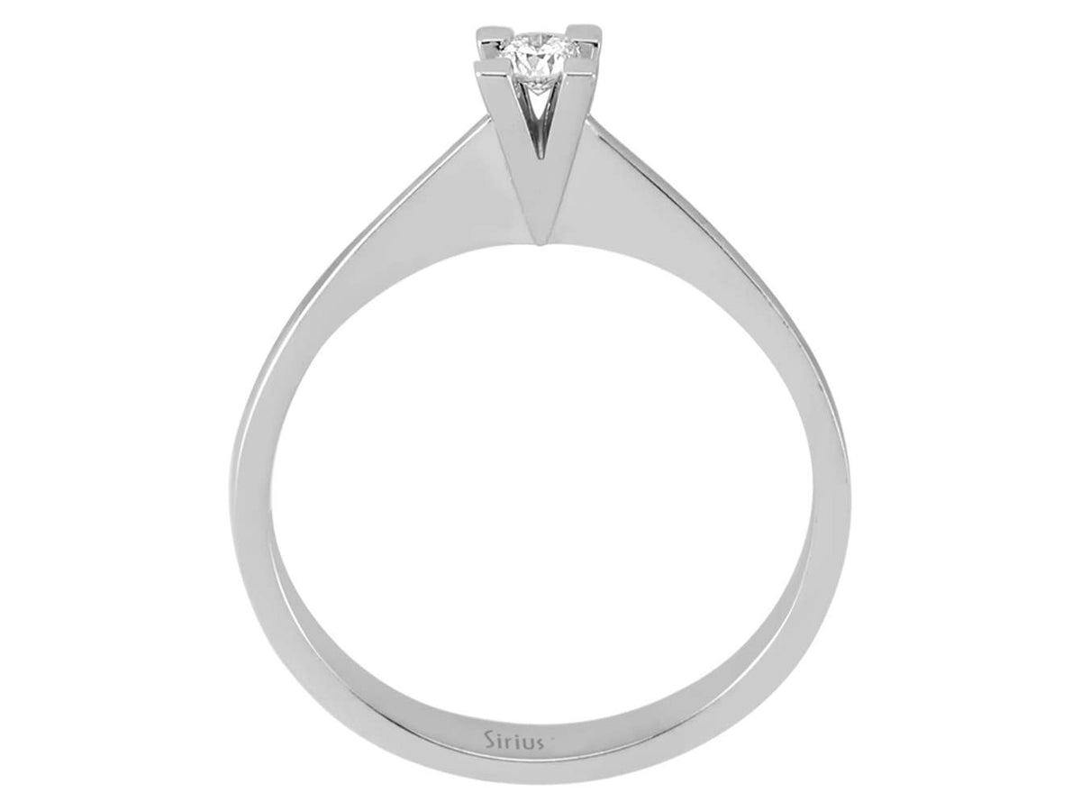 0,08 Karat Diamant Solitär Ring - handgefertigter Diamantschmuck aus Feingold | Sirius Diamant