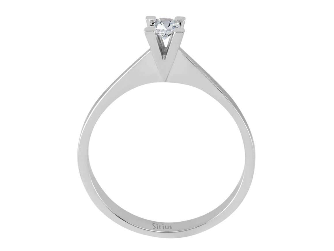 0.15 carat diamond solitaire ring in 18 K