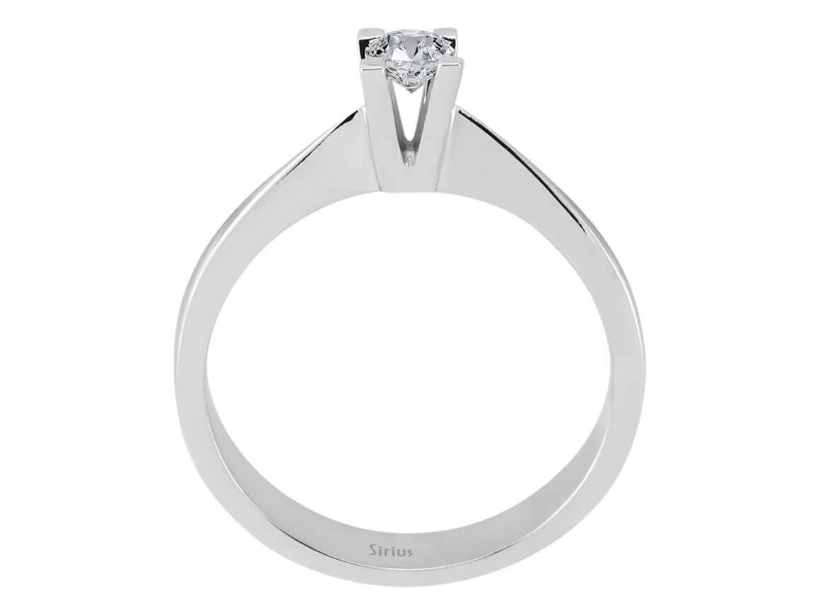 0.23 carat diamond solitaire ring in 18 K