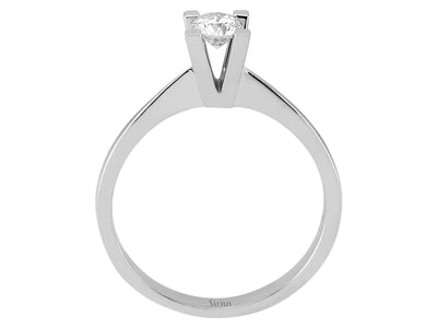 Bague solitaire en diamant de 0,26 carat de couleur F