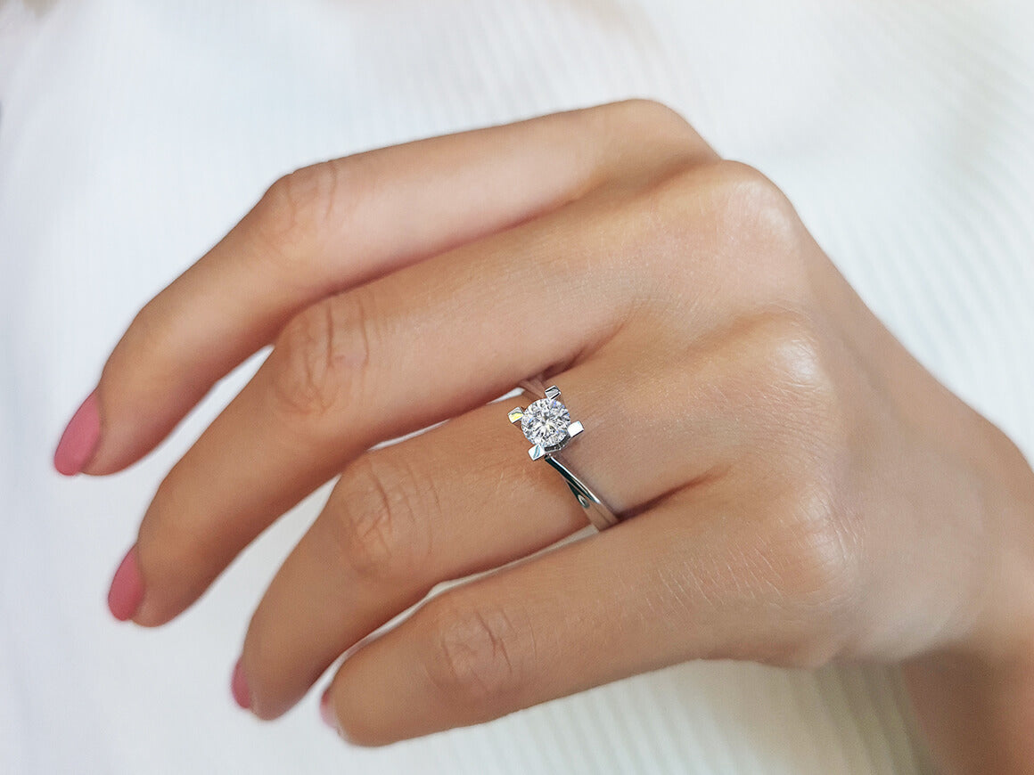 Bague solitaire en diamant de 0,53 carat