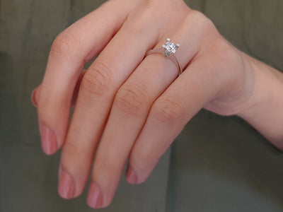 0.58 carat diamond solitaire ring