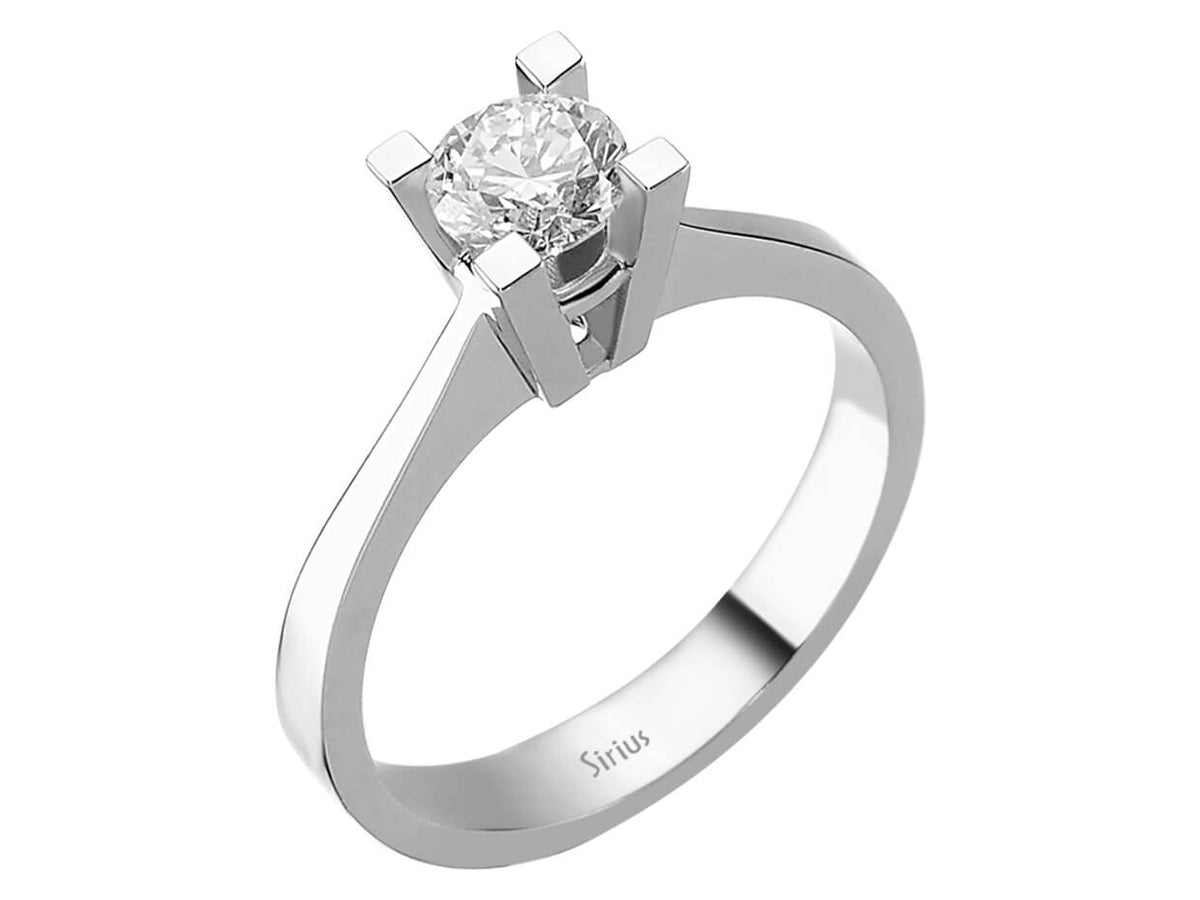 0,61 Karat Diamant Solitär Ring - handgefertigter Diamantschmuck aus Feingold | Sirius Diamant