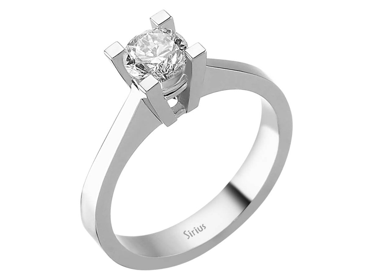 0,70 Karat Diamant Solitär Ring - handgefertigter Diamantschmuck aus Feingold | Sirius Diamant