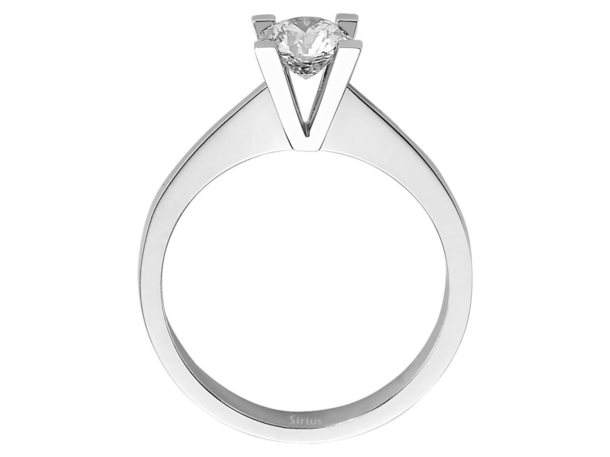 0,70 Karat Diamant Solitär Ring - handgefertigter Diamantschmuck aus Feingold | Sirius Diamant