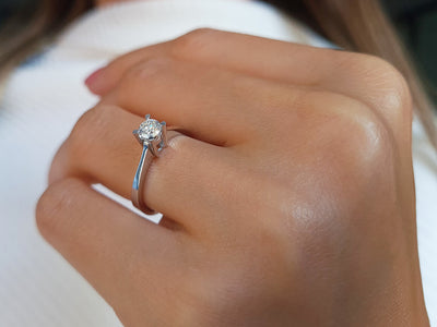 0.31 carat diamond solitaire ring