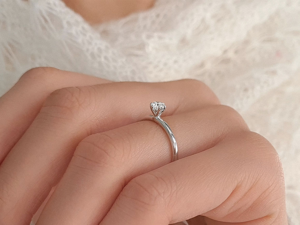 0.22 carat diamond solitaire ring