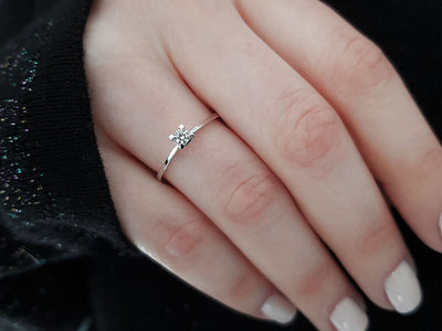 0.10 carat diamond solitaire ring
