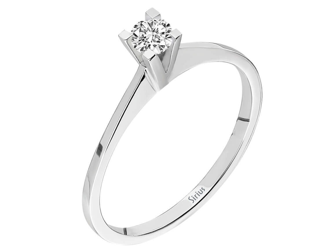 0,20 Karat Diamant Solitär Ring - handgefertigter Diamantschmuck aus Feingold | Sirius Diamant