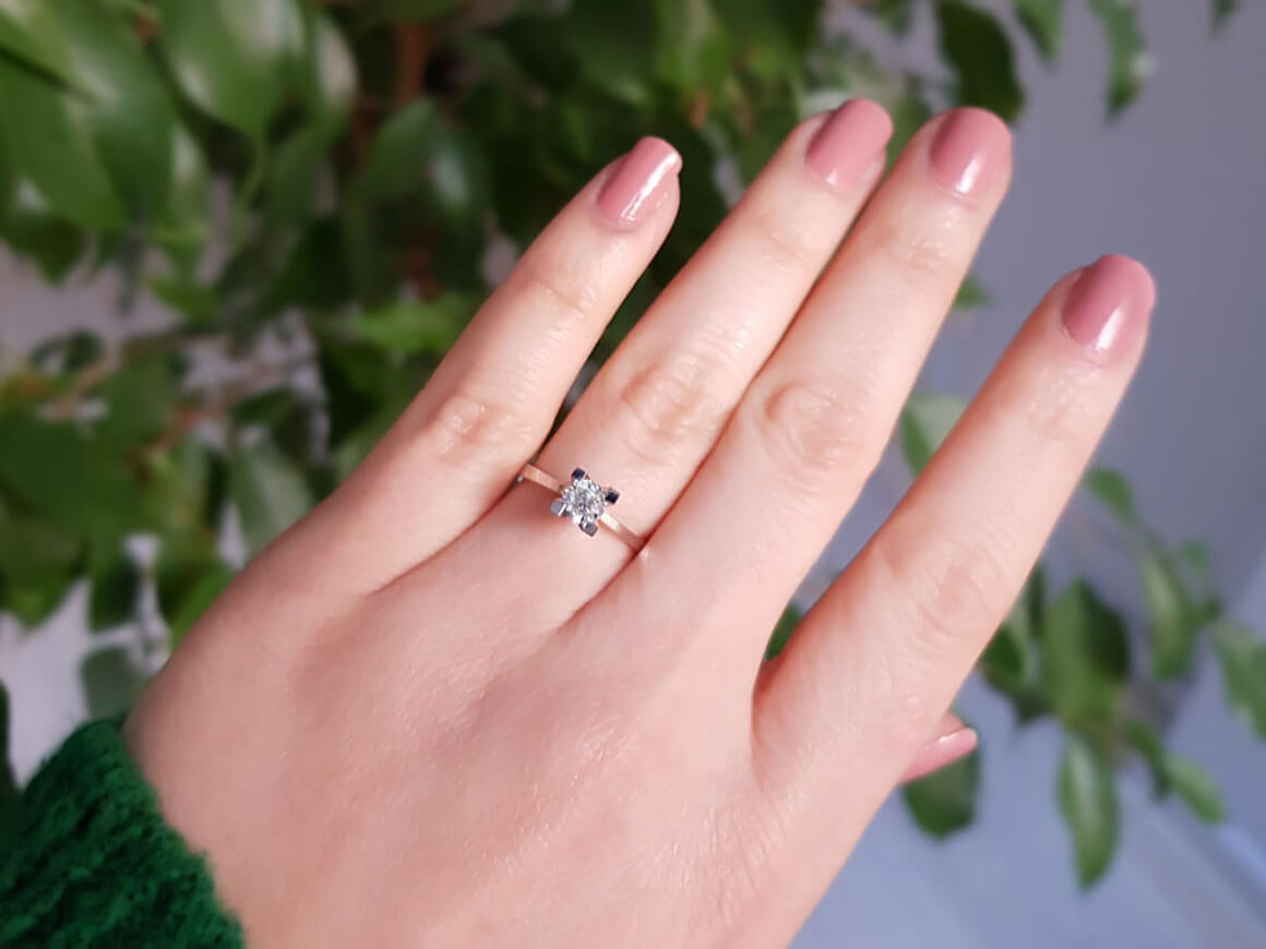 0.50 carat diamond solitaire ring