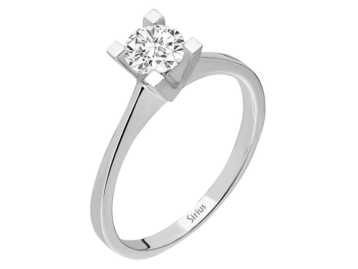 0,50 Karat Diamant Solitär Ring - handgefertigter Diamantschmuck aus Feingold | Sirius Diamant