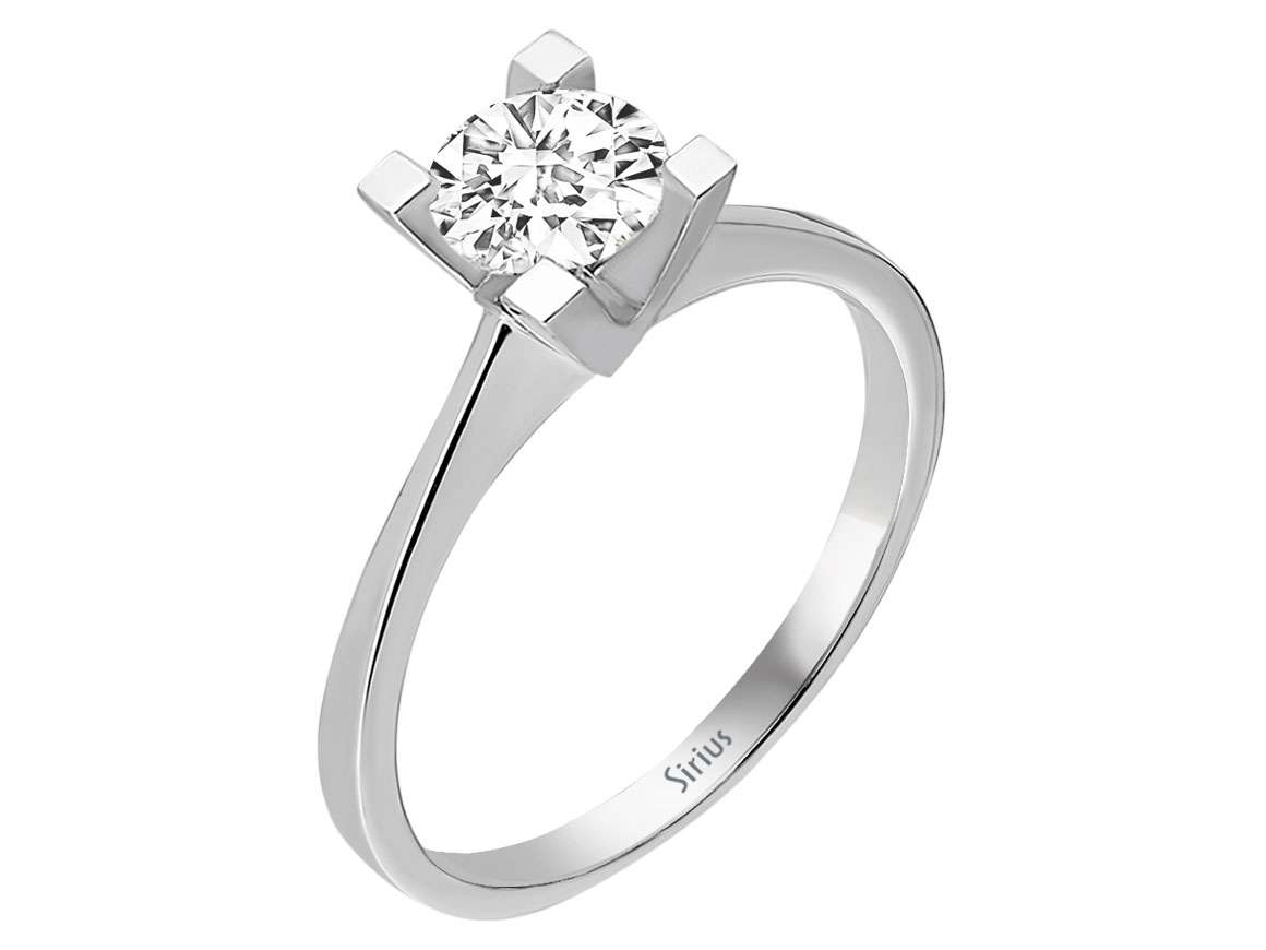 0,57 Karat Diamant Solitär Ring - handgefertigter Diamantschmuck aus Feingold | Sirius Diamant
