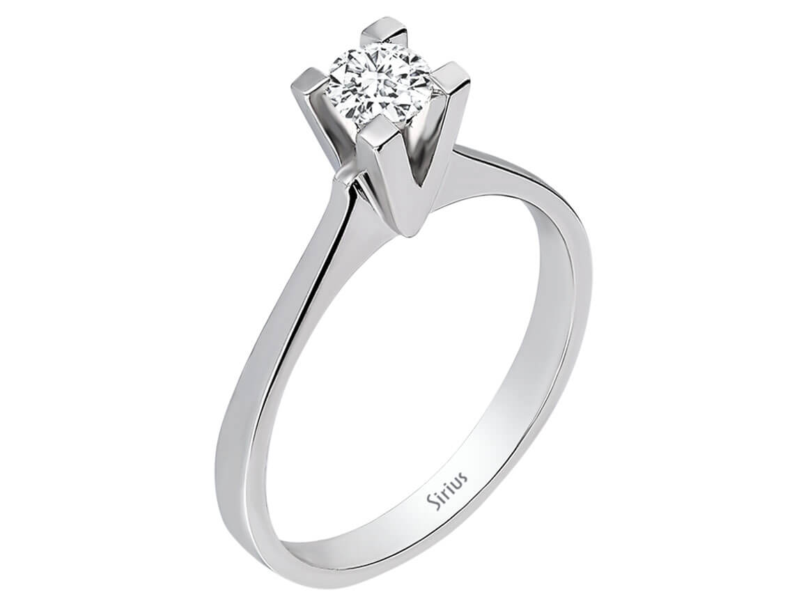 0,35 Carat Diamant Solitär Ring - handgefertigter Diamantschmuck aus Feingold | Sirius Diamant