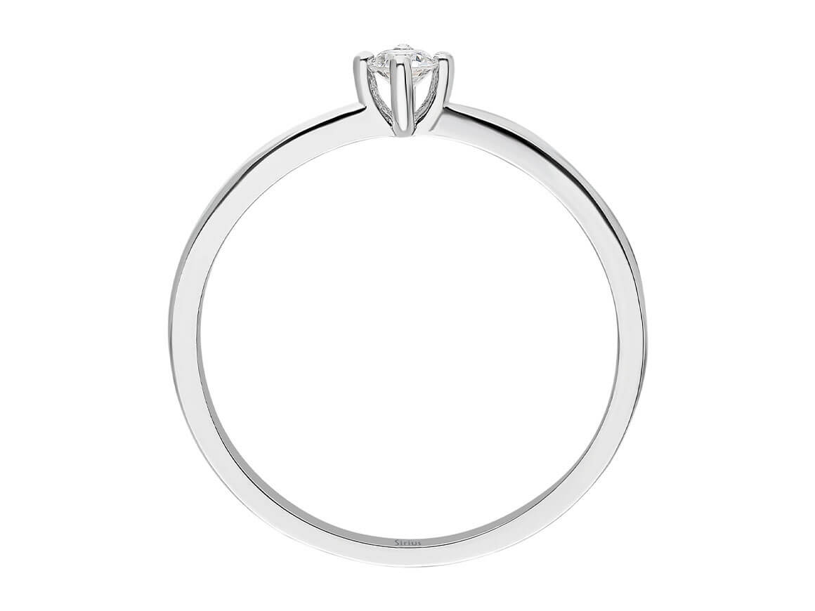0,10 Karat Diamant Solitaire Ring - handgefertigter Diamantschmuck aus Feingold | Sirius Diamant