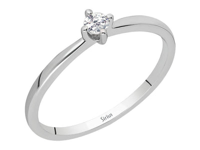 Bague solitaire en diamant de 0,10 carat 