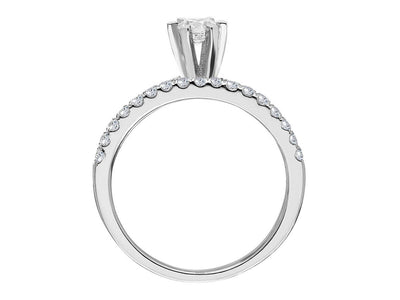 0.55 carat diamond solitaire ring and alliance