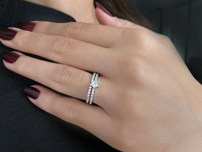 0.55 carat diamond solitaire ring and alliance